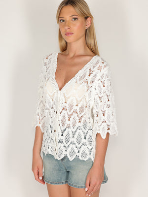 Giacchina crochet con bottoni