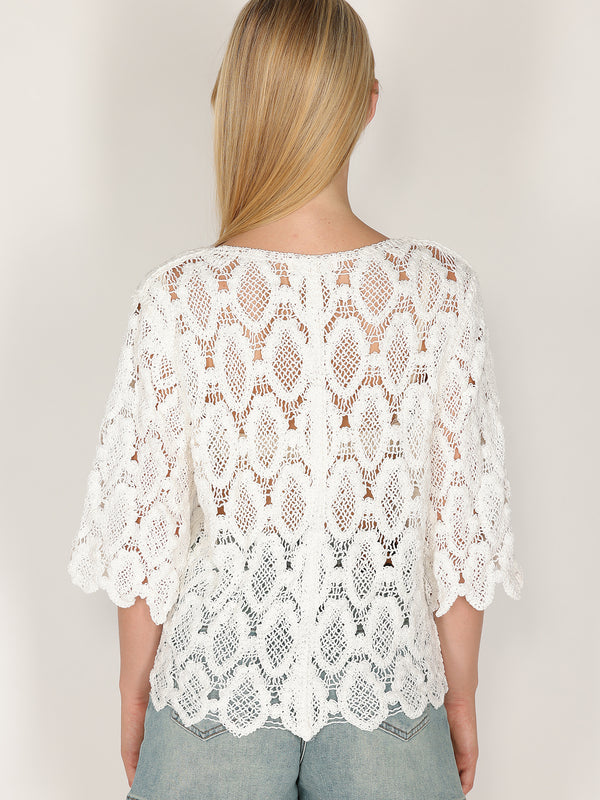 Giacchina crochet con bottoni