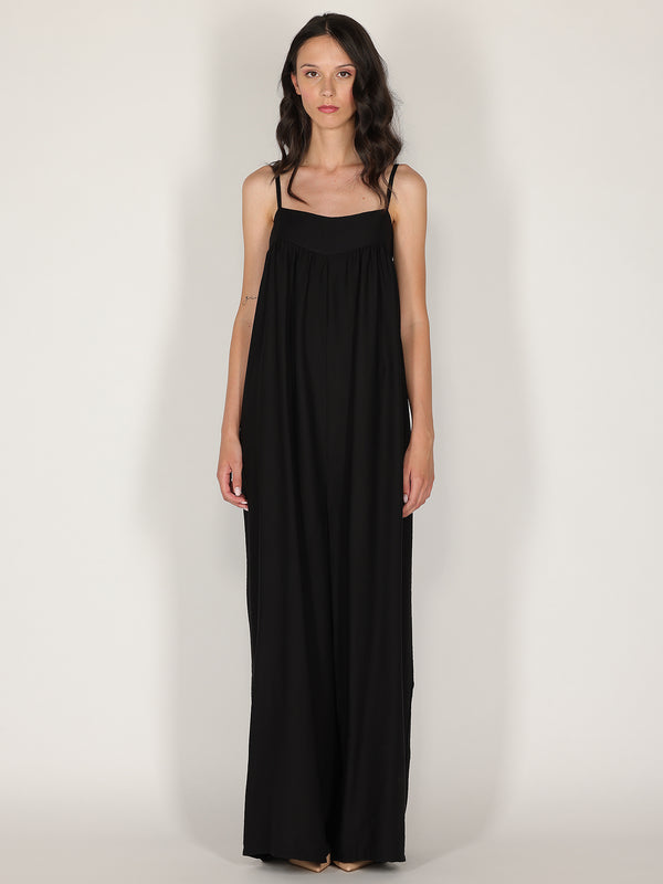 Tuta baggy con spalline