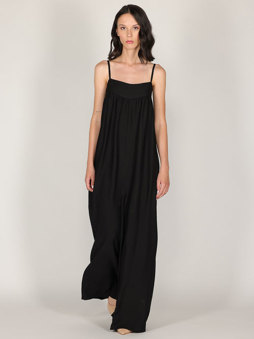 Tuta baggy con spalline