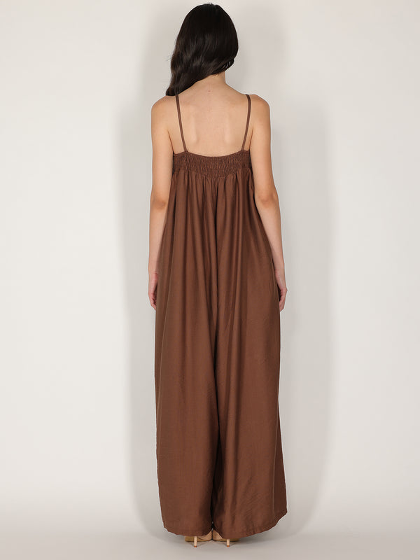 Tuta baggy con spalline
