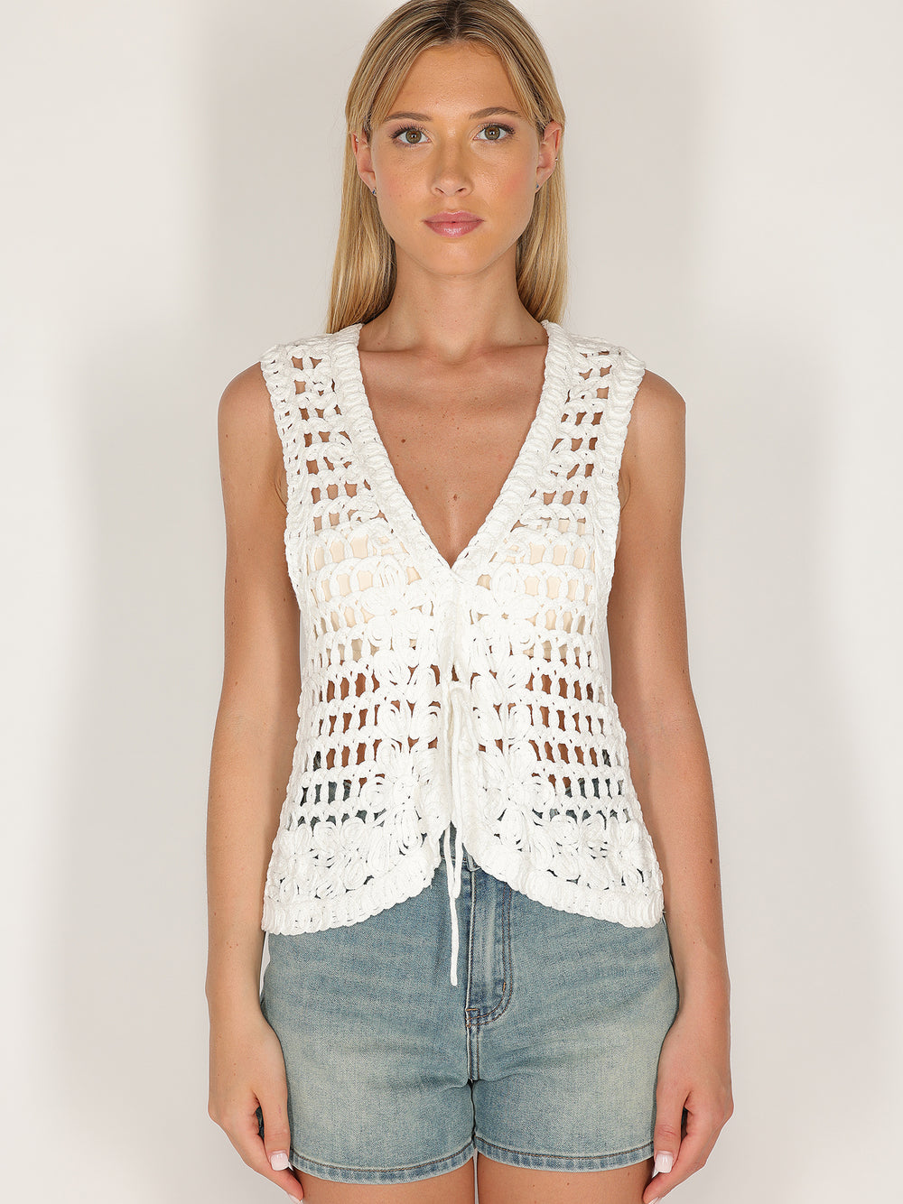 Gilet crochet laccetto