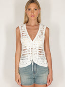 Gilet crochet laccetto