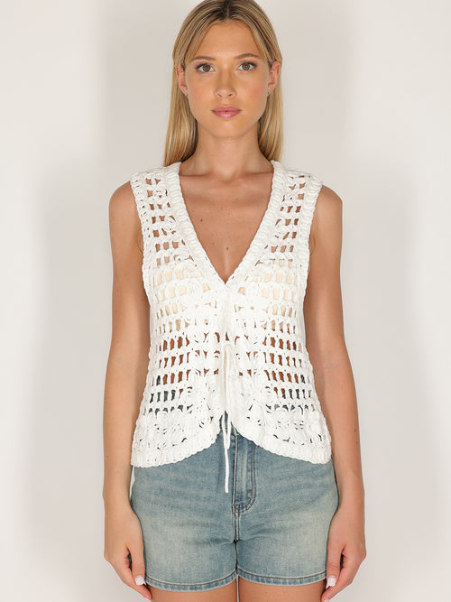 Gilet crochet laccetto