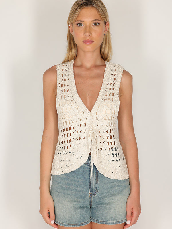 Gilet crochet laccetto
