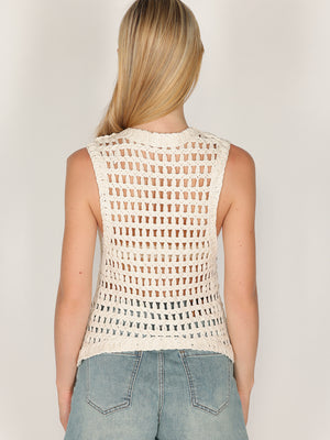 Gilet crochet laccetto