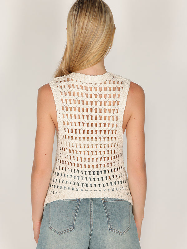 Gilet crochet laccetto