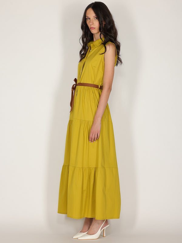 Chemisier in cotone con cintura