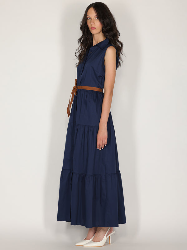 Chemisier in cotone con cintura