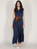 Chemisier in cotone con cintura