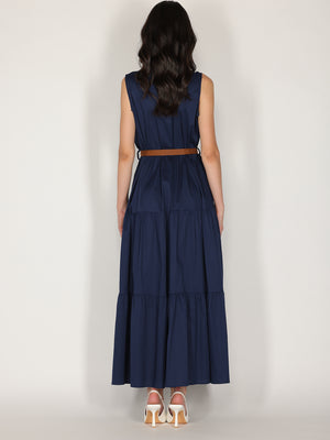 Chemisier in cotone con cintura