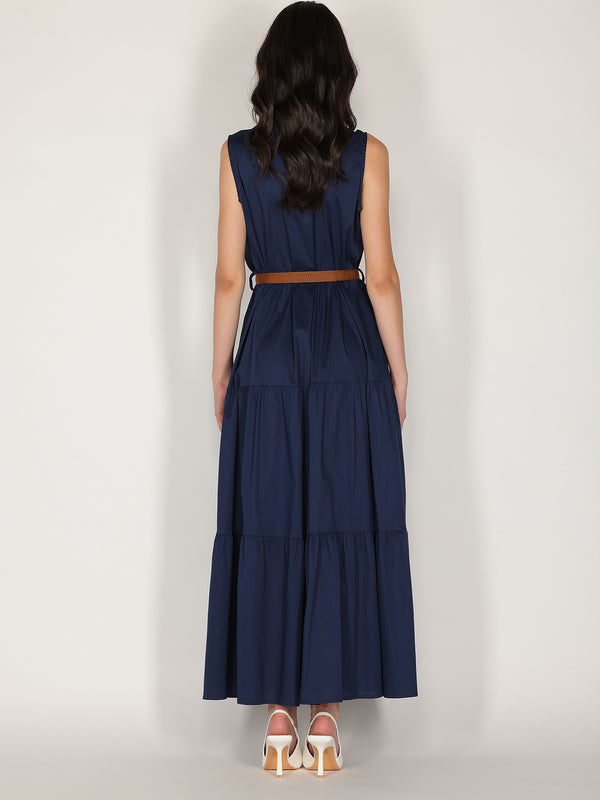 Chemisier in cotone con cintura