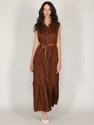 Chemisier in cotone con cintura