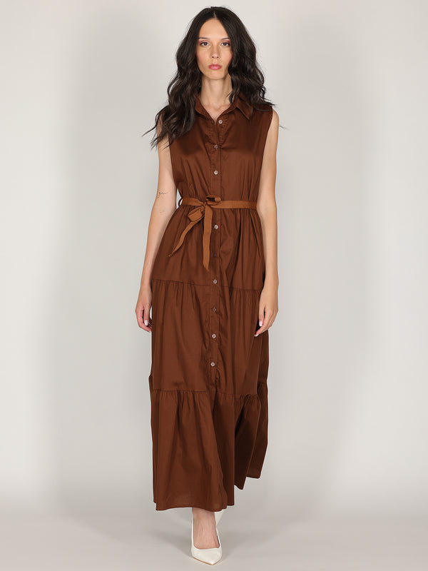 Chemisier in cotone con cintura