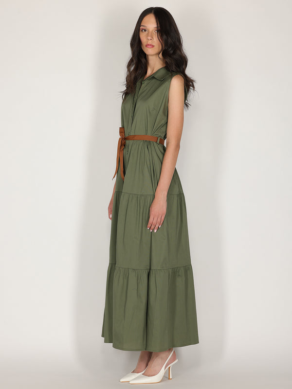 Chemisier in cotone con cintura
