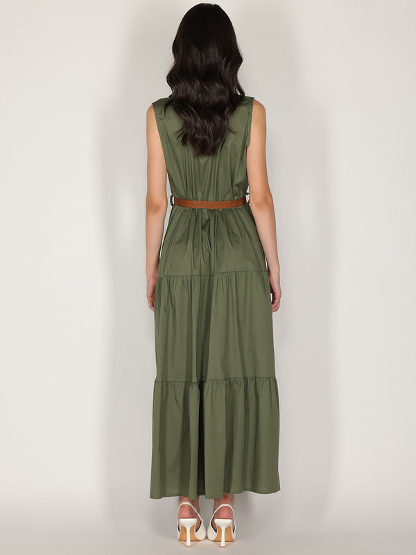 Chemisier in cotone con cintura