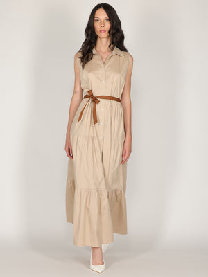 Chemisier in cotone con cintura