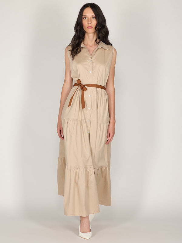 Chemisier in cotone con cintura