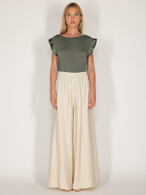 Pantalone palazzo con elastico