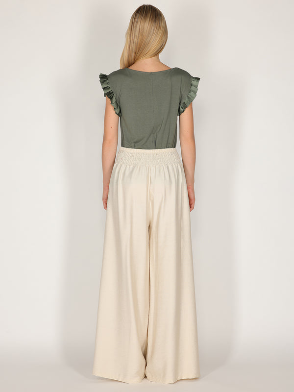 Pantalone palazzo con elastico
