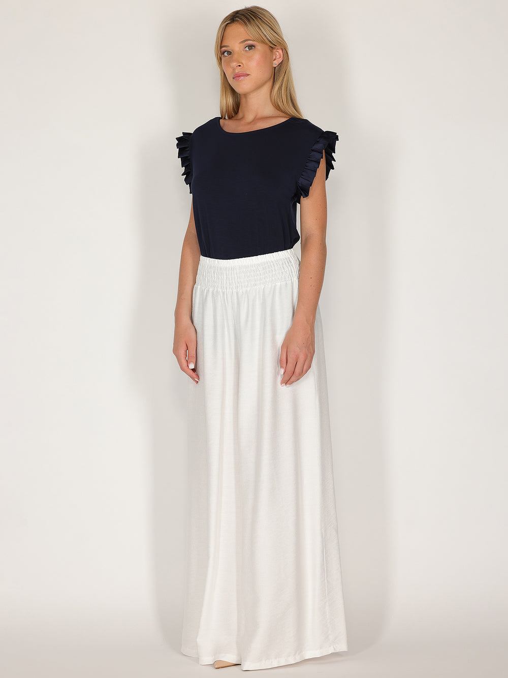 Pantalone palazzo con elastico