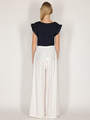 Pantalone palazzo con elastico