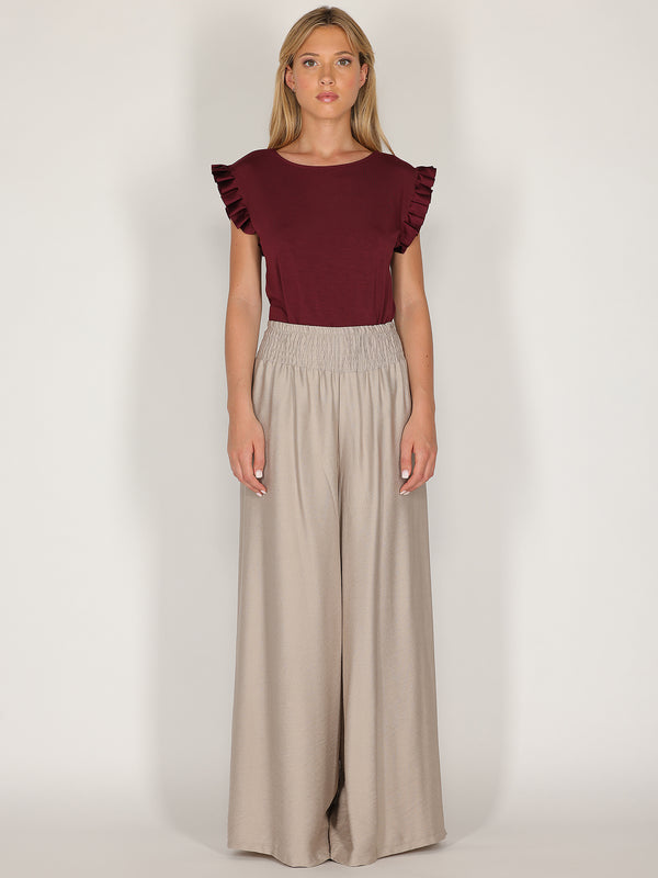 Pantalone palazzo con elastico