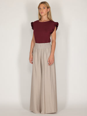 Pantalone palazzo con elastico