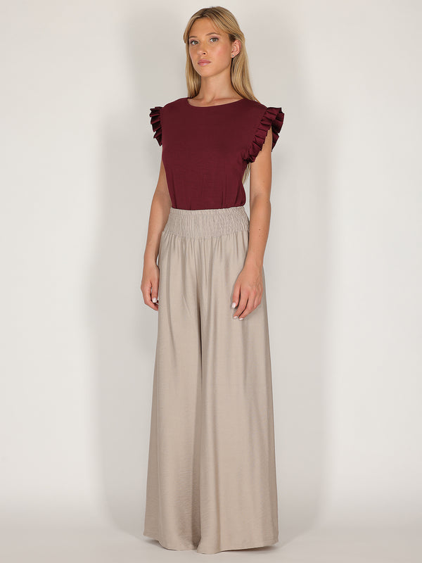 Pantalone palazzo con elastico