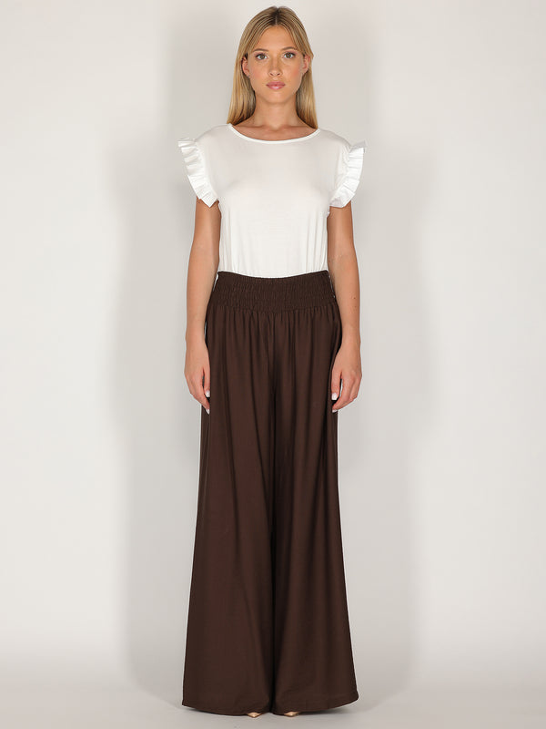 Pantalone palazzo con elastico