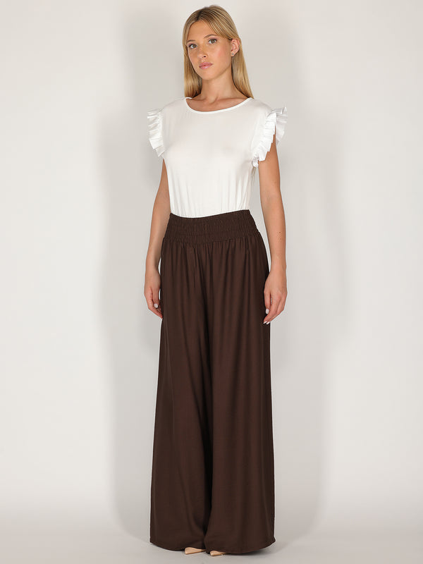Pantalone palazzo con elastico