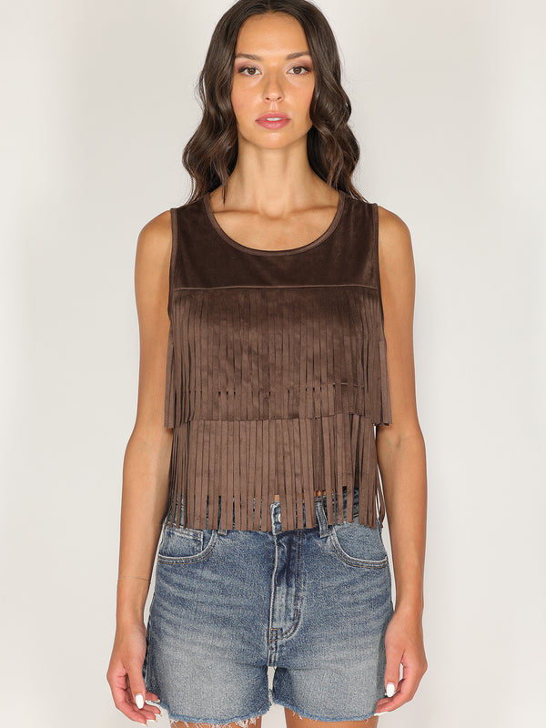 Gilet doppie frange