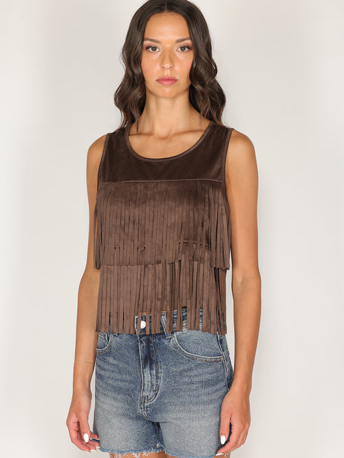Gilet doppie frange