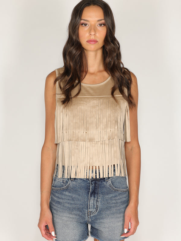 Gilet doppie frange