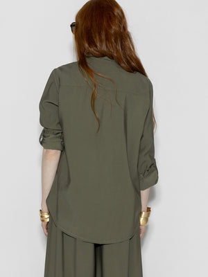 Camicia con tasche Verde Militare