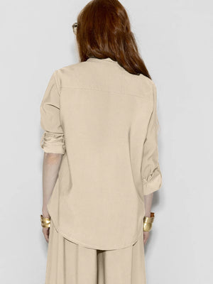 Camicia con tasche Beige