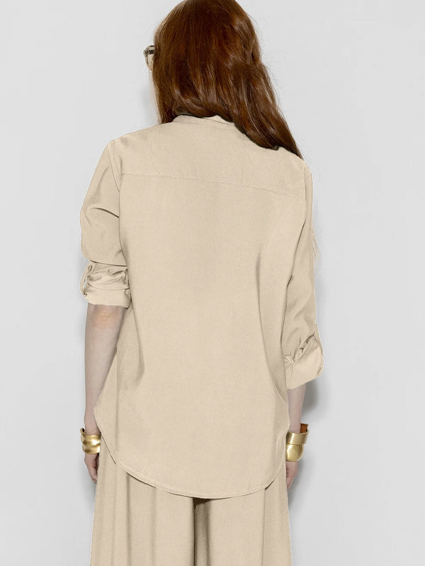 Camicia con tasche Beige