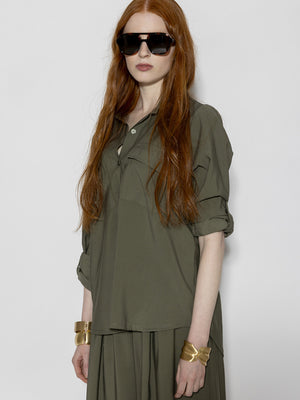 Camicia con tasche Verde Militare