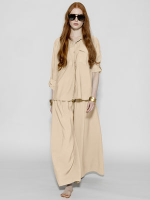 Pantalone palazzo Beige