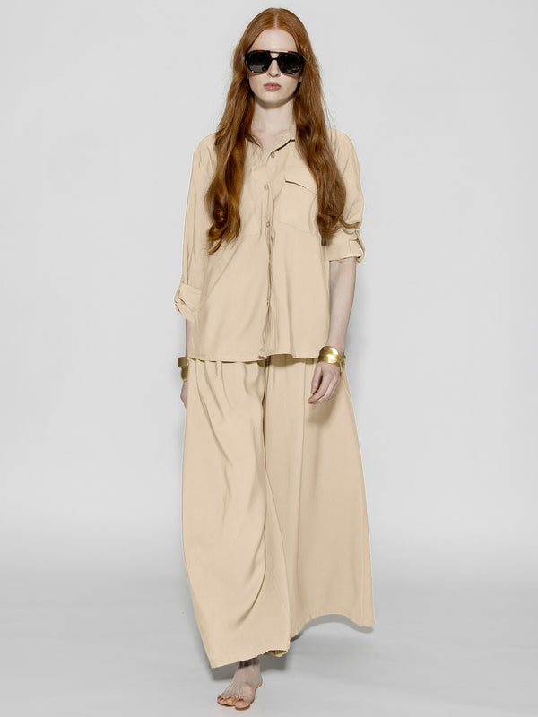 Pantalone palazzo Beige