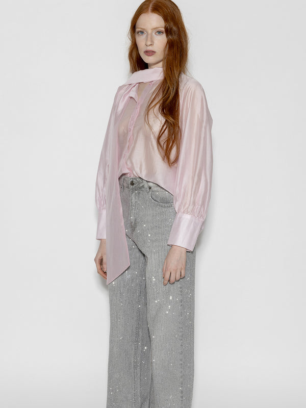 Camicia Rosa con fiocco