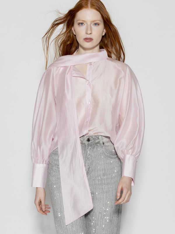 Camicia Rosa con fiocco