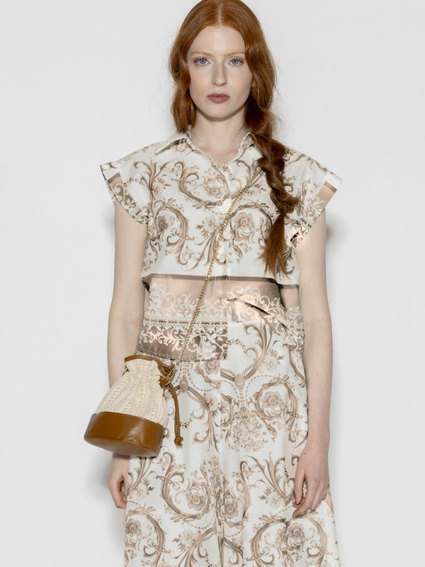 Pantaloni Palazzo fantasia Beige