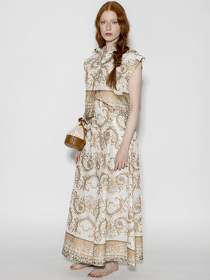 Pantaloni Palazzo fantasia Beige