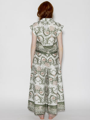 Camicia fantasia maniche corte Verde