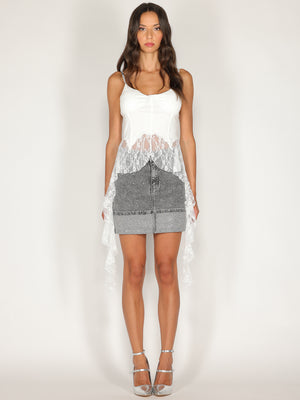 Top con pizzo rouge