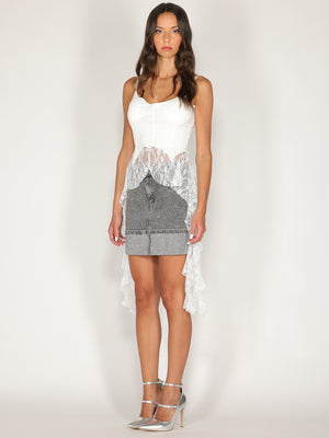 Top con pizzo rouge