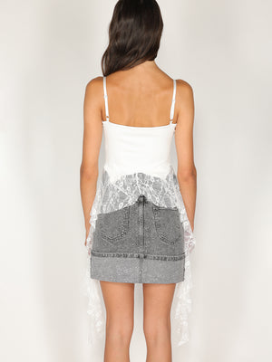 Top con pizzo rouge