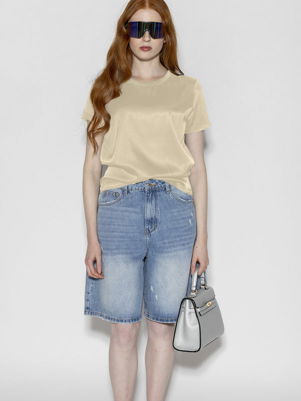 T-shirt raso Beige
