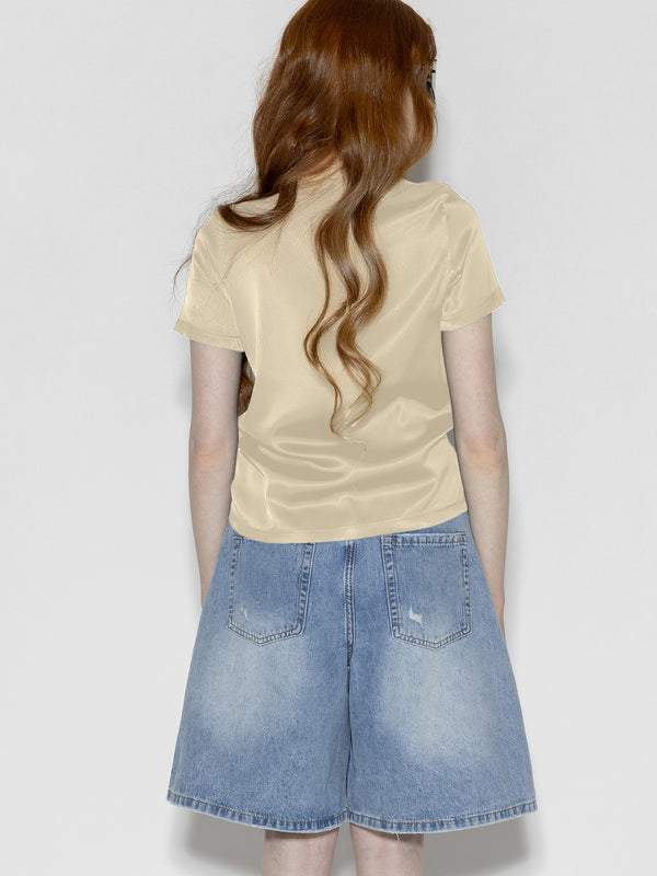 T-shirt raso Beige